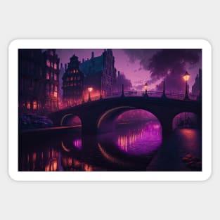 Cyberpunk City Amsterdam Sticker